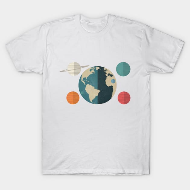 Earth and other planets T-Shirt by Designuper